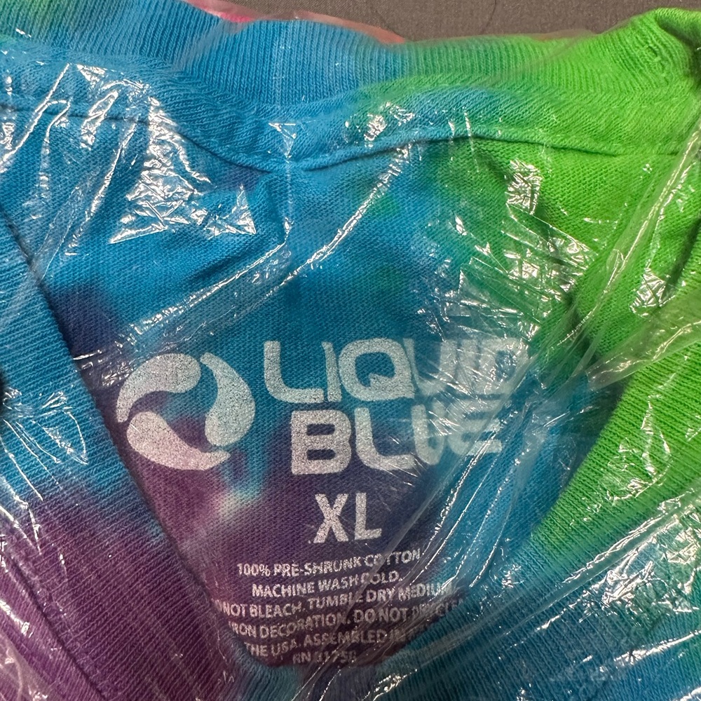 Liquid Blue Youth T-shirt Just Tie-Dye No Print  XL